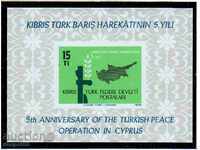 1979. Cyprus - Turkish. 5 years of the Turkish invasion of Cyprus. Block