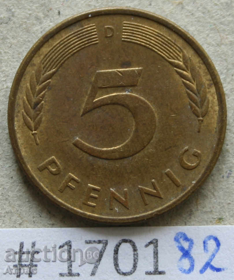 5 pfennigs 1977 D -GFR