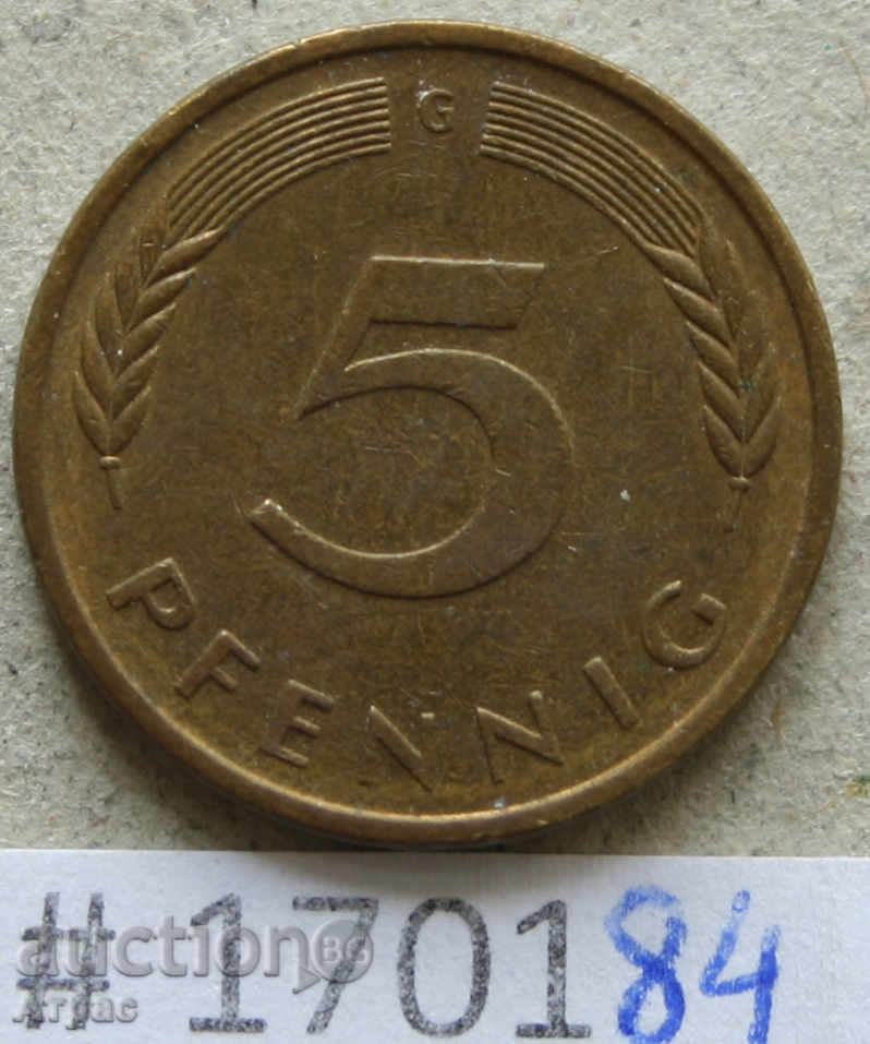 5 pfennigs 1979 G -GFR
