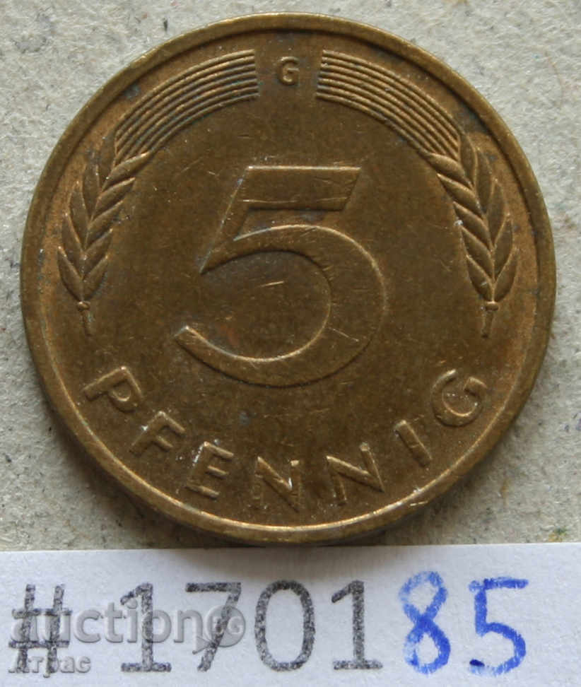 5 pfenigi 1980 G -GFR