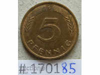 5 pfennigs 1980 G -GFR