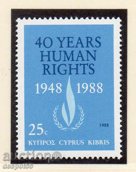 1988. Кипър. Универсална декларация за правата на човека.