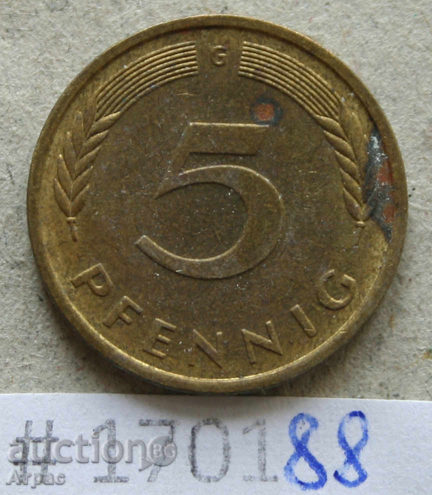 5 pfennig 1981 G - FGR