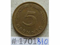 5 pfennig 1982 D - FGR