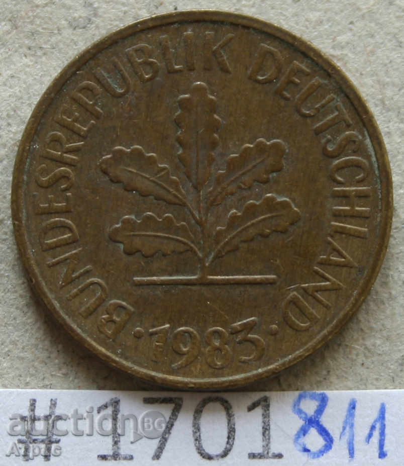 5 pfennig 1983 J - FGR cu preț € 0.26 | 0.51 BGN