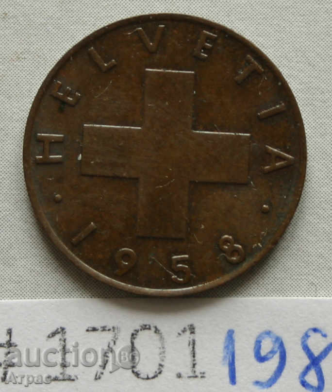 1 rappel 1958 Elveția cu preț € 0.72 | 1.41 BGN 1 rappel 1958 Elveția cu preț € 0.72 | 1.41 BGN