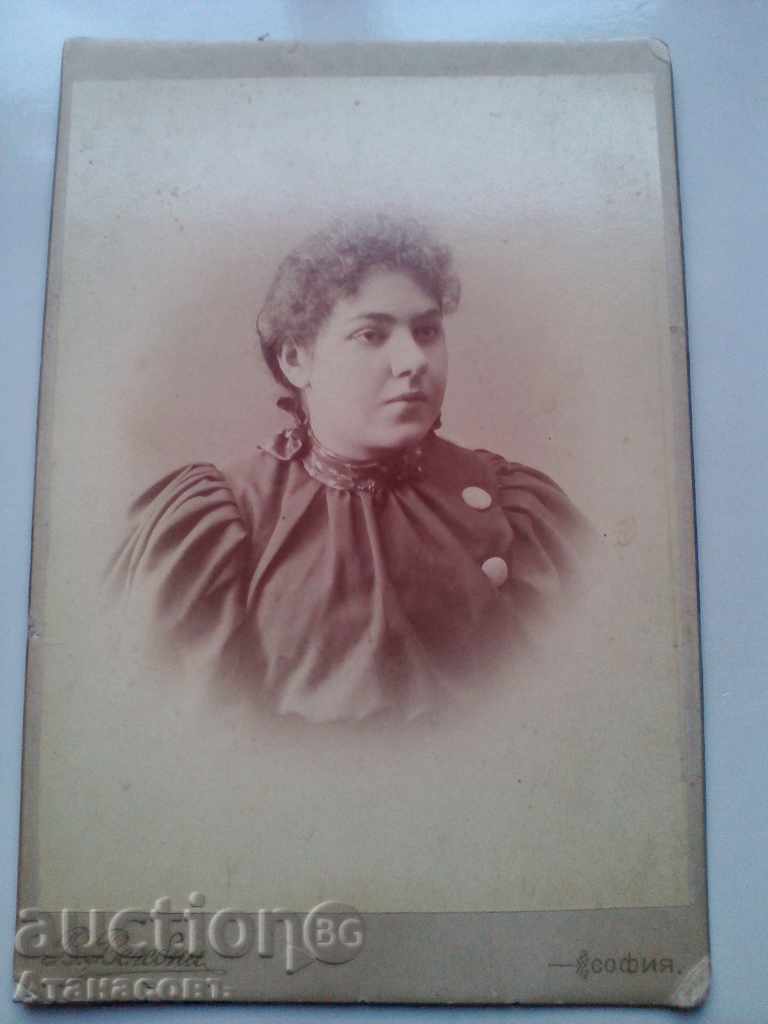 Παλιά κάρτα φωτογραφία φωτογραφία το 1896 Velebni Σόφια CDV