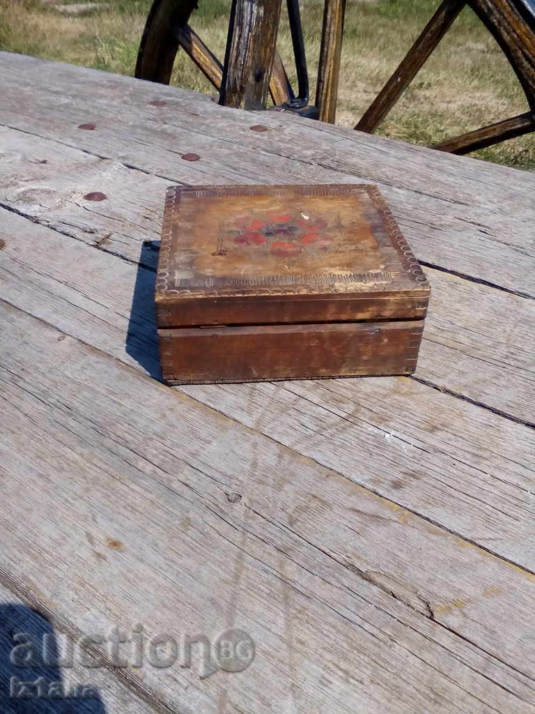 Auction Ancient wooden box Auction Ancient wooden box