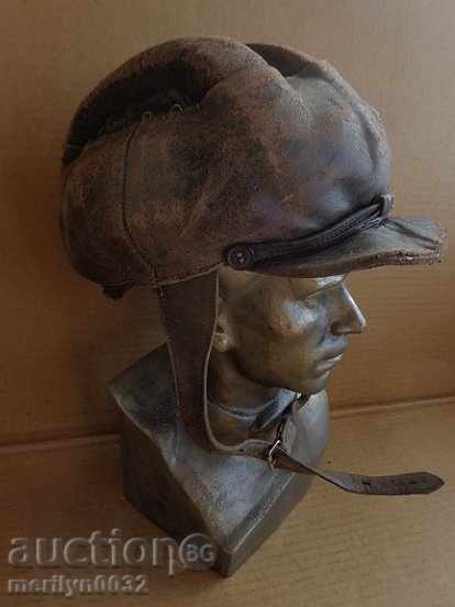 Licitație Piele motocicleta casca pălărie casca de motociclete 40-60 de ani