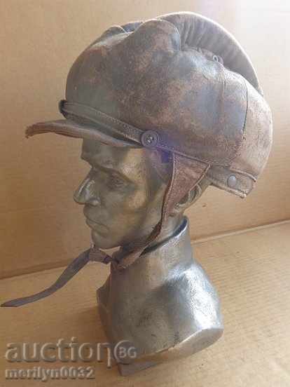 Piele motocicleta casca pălărie casca de motociclete 40-60 de ani - 6