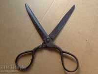 Old hand forged scissors, wrought iron