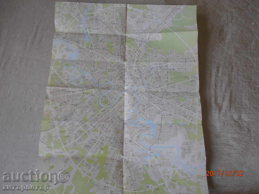 Delivery of Guide tourist map Moscow 1980 Delivery of Guide tourist map Moscow 1980