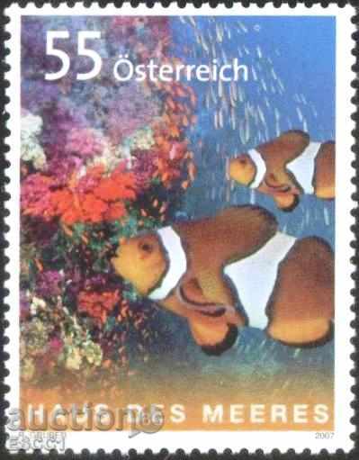 Καθαρό σήμα θαλάσσιας χλωρίδας Ψάρια 2007 από την Αυστρία