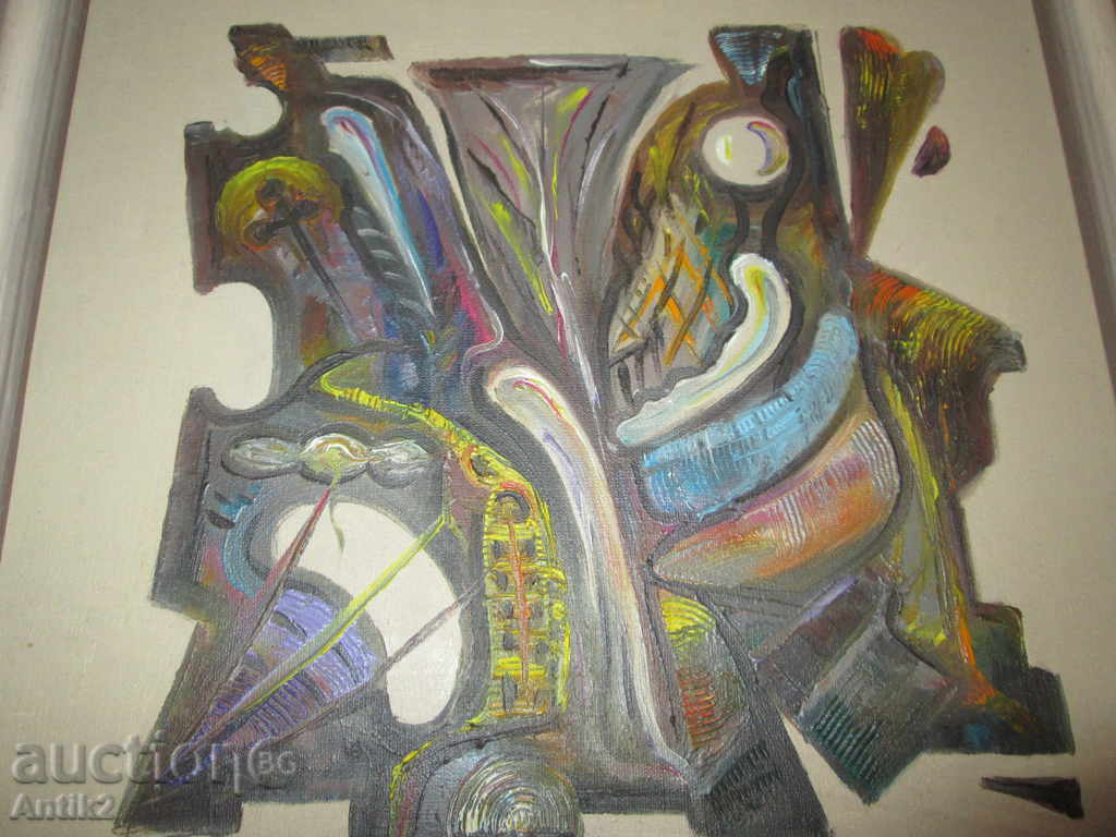 Auction Oil painting, abstraction, canvas, Drag, signed Auction Oil painting, abstraction, canvas, Drag, signed