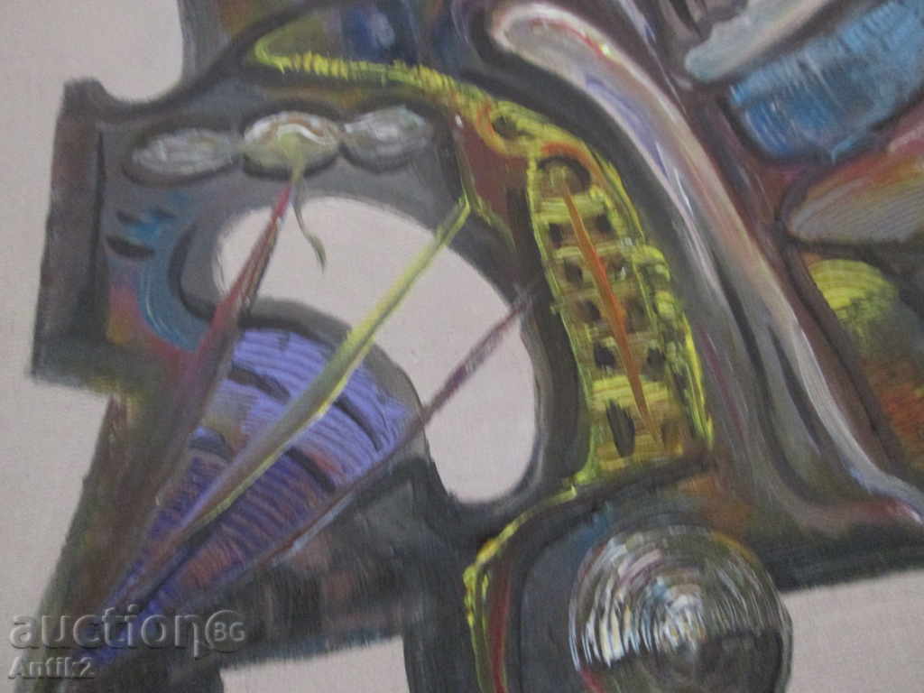 Oil painting, abstraction, canvas, Drag, signed - 5 Oil painting, abstraction, canvas, Drag, signed - 5