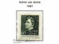 1981. Βερολίνου. Ludwig von Arnim (1781-1831), ποιητής.