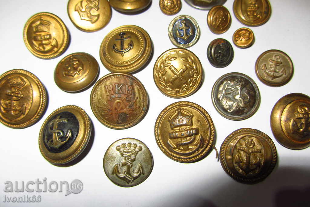 Auction Collection of CIRCLE Military Sea Buttons-25 pieces-DO NOT RETURN Auction Collection of CIRCLE Military Sea Buttons-25 pieces-DO NOT RETURN