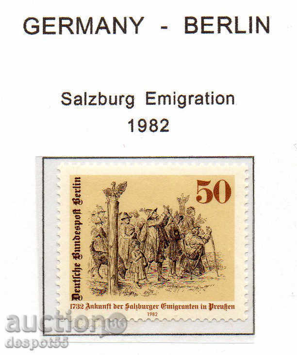 1982. Berlin. Protestant emigration from Salzburg to Prussia