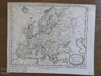 1805 - HARTĂ VECHE - EUROPA - ORIGINAL = EXCELENT +