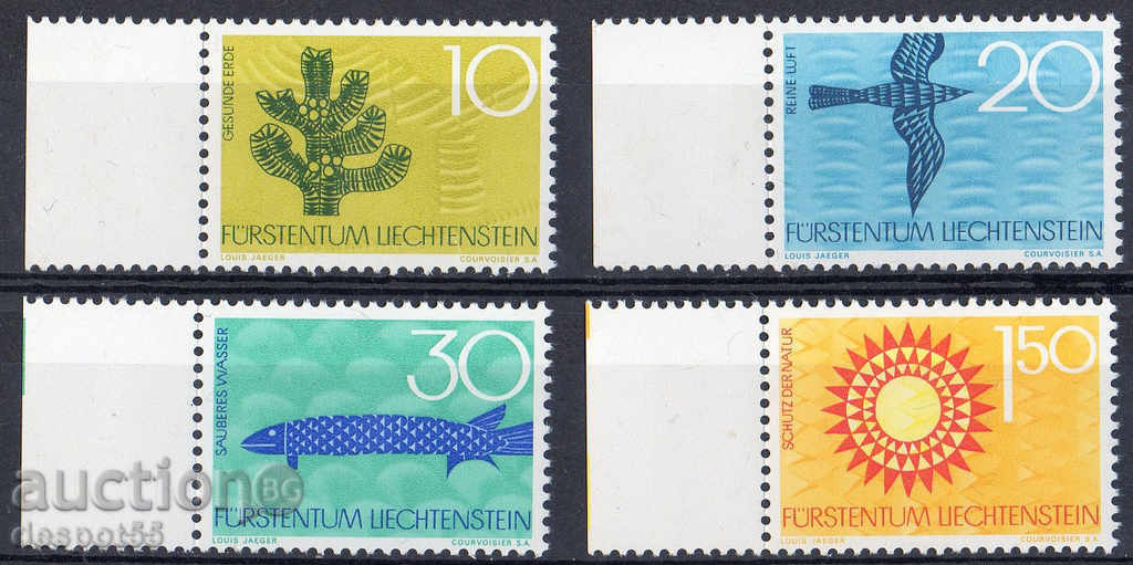 1966. Liechtenstein. Protecția naturii. figuri simbolice.