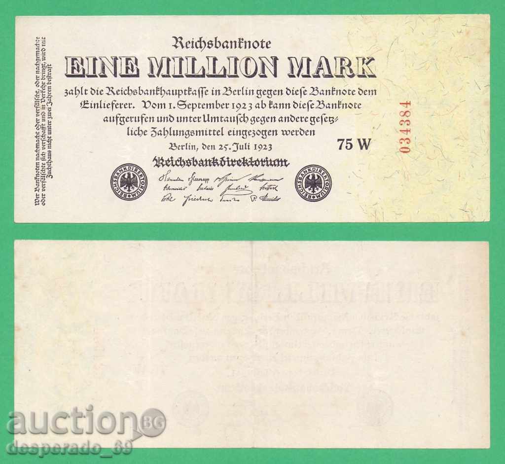 (¯`'•.¸GERMANIA 1 milion mărci 25.07.1923¸.•'´¯)
