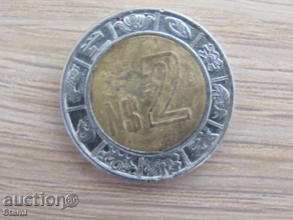 Мексико - 2 песо, 2002 г., биметал, 206 D
