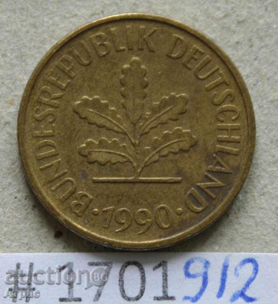 5 pfenigi 1990 A -GFR cu preț € 0.26 | 0.51 BGN 5 pfenigi 1990 A -GFR cu preț € 0.26 | 0.51 BGN