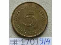 5 pfennigs 1990 J -GFR