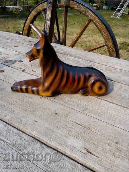 Auction Old ceramic figure, dog Auction Old ceramic figure, dog