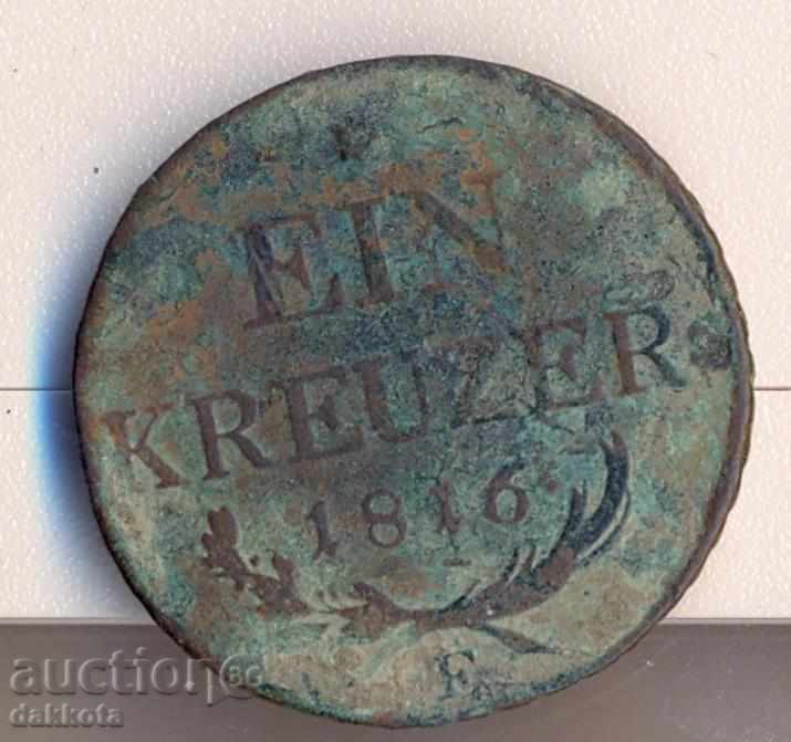 Austria Kreuzer 1816, un punct de rar