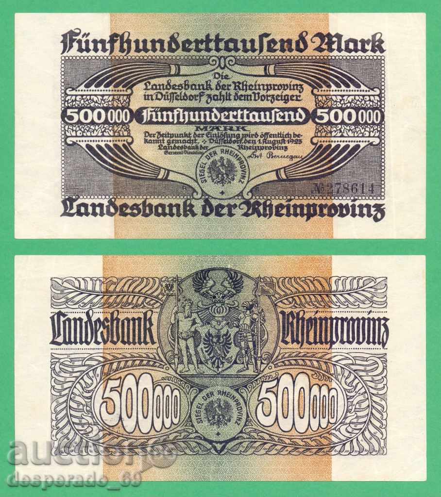 (¯` „• .¸GERMANIYA (provincia Rin) 500.000 de mărci 1923
