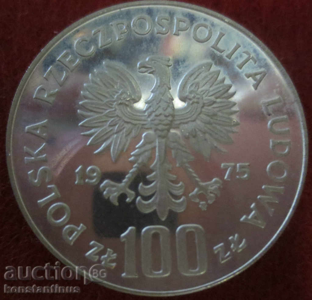 Polonia 100 PLN 1975 Argint PROOF UNC Rare cu preț € 28.12 | 55.00 BGN Polonia 100 PLN 1975 Argint PROOF UNC Rare cu preț € 28.12 | 55.00 BGN