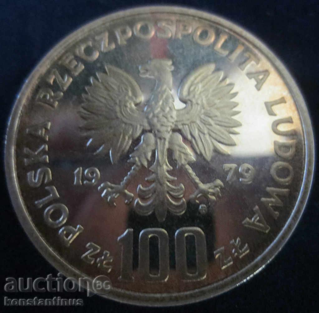 Polonia 100 PLN 1979 Argint PROOF UNC Rare cu preț € 28.12 | 55.00 BGN