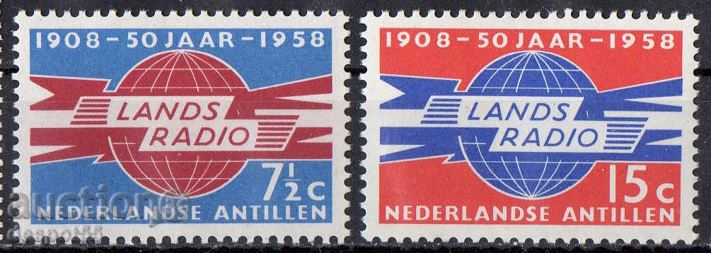 1958. The Netherlands Antilles. 50 years radio and telegraph.