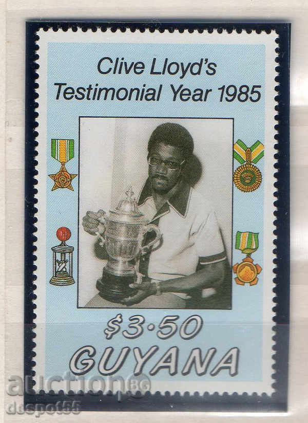 1985. Guyana. Clive Lioyd's, a renowned cricket master.