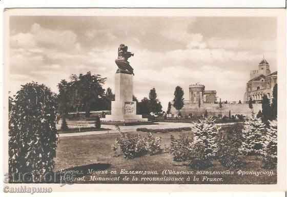 Postcard Yugoslavia, Belgrade Kalemegdan Monument France *