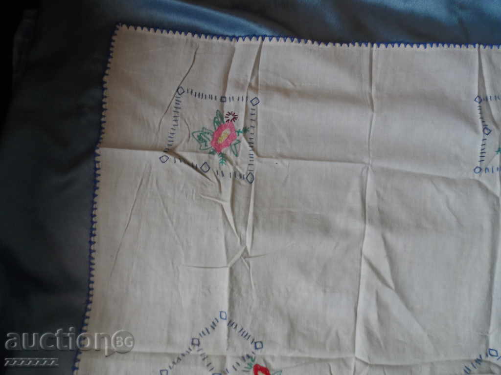 Auction  old embroidered tablecloth