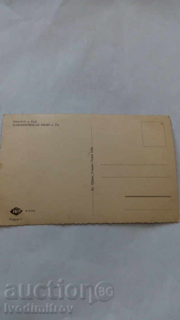 Postcard Vranov n. Dyif. Sommerfrische Frain a. Th. with price 0.55 BGN | € 0.28 Postcard Vranov n. Dyif. Sommerfrische Frain a. Th. with price 0.55 BGN | € 0.28