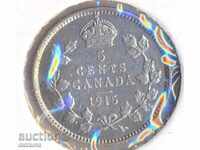 Канада 5 цента 1915 година, рядка
