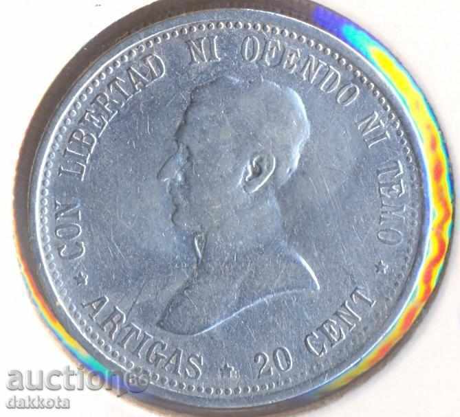 Uruguay 20 centavos 1920