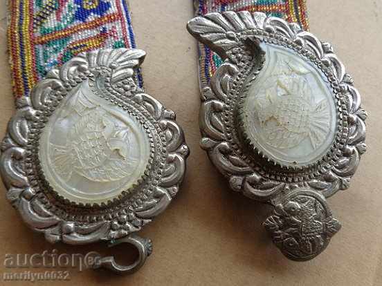 Renaissance silver pafti belt mother of pearl silver pafta jewelry - 7