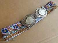 Renaissance silver pafti belt mother of pearl silver pafta jewelry