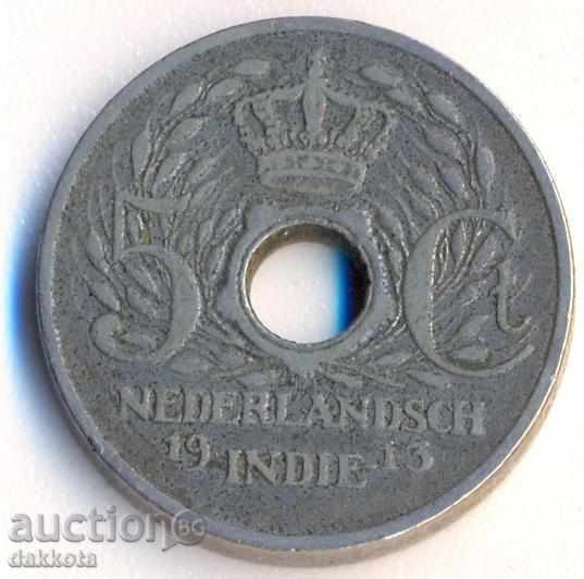 Dutch India 5 Ct 1913 year