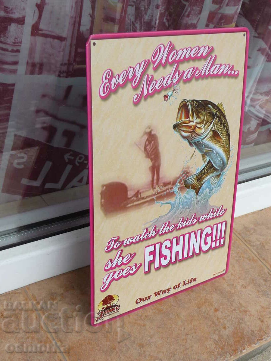 Metal Fishing Plate Fisherman Fish Hobby Fishing Rod Hook with price 18.00 BGN | € 9.20 Metal Fishing Plate Fisherman Fish Hobby Fishing Rod Hook with price 18.00 BGN | € 9.20