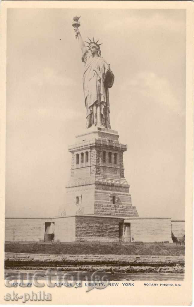 Antique καρτ-ποστάλ ΗΠΑ - Άγαλμα της Ελευθερίας, Νέα Υόρκη
