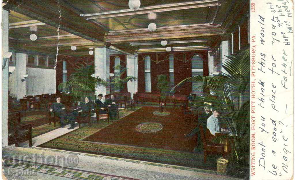 Antique καρτ-ποστάλ ΗΠΑ - ξενοδοχείο στο Πίτσμπουργκ.