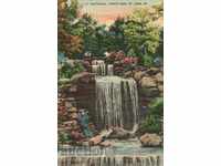 Antique postcard USA - Saint Louis, waterfall