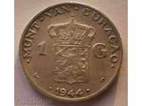Curacao de argint 1 Gulden 1944 Foarte rare