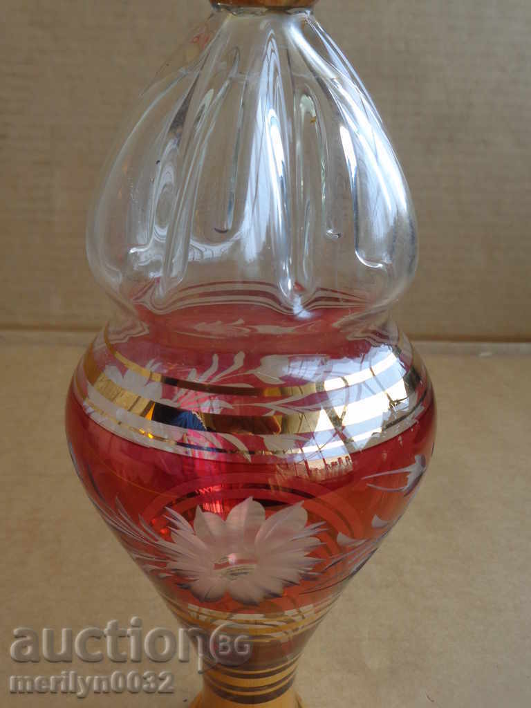 Carafe stoppe earta bottle of gilded engravings in the 20th century - 6 Carafe stoppe earta bottle of gilded engravings in the 20th century - 6