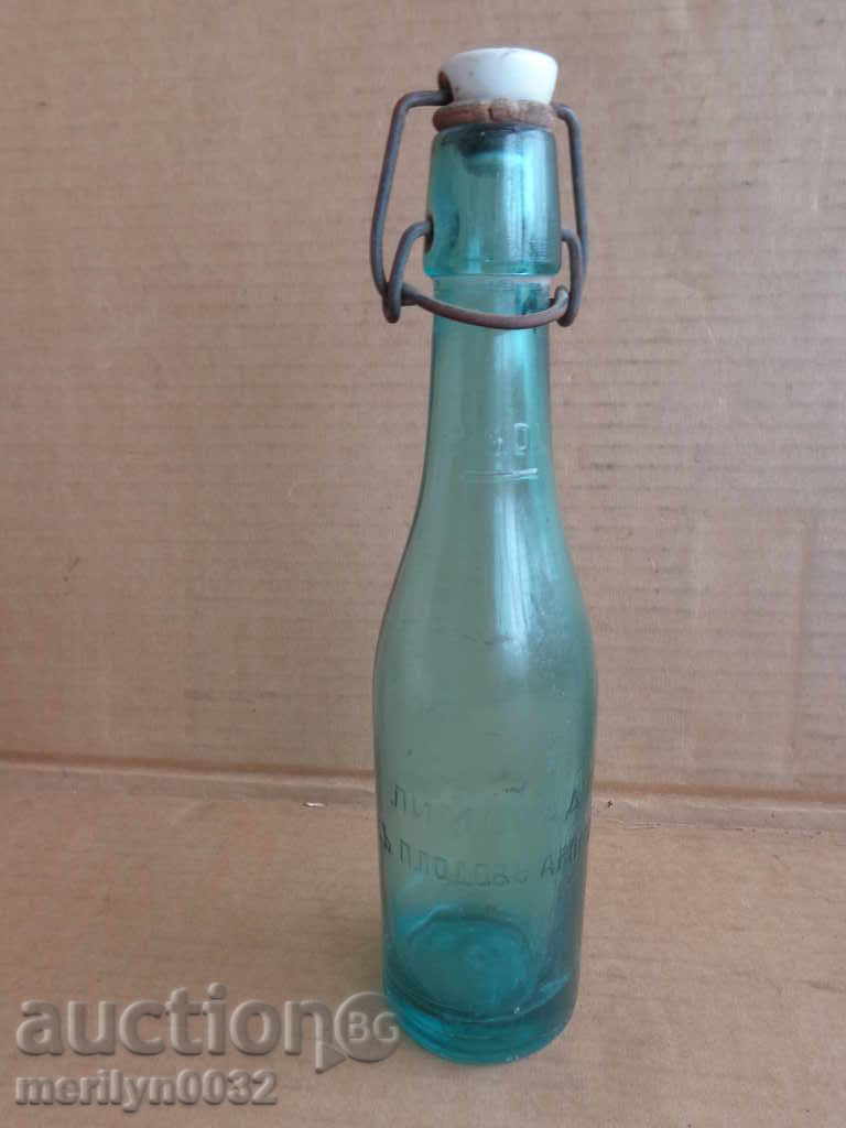 A bottle with a cork, a bottle of lemonade from the city of Elena - 7